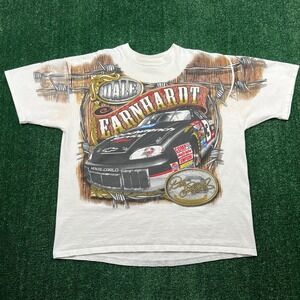 VTG Chase Authentics Dale Earnhardt Intimidator AOP Western T-Shirt Men's XL 90s